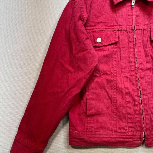 Vintage J. Crew Women's Full Zip Cardigan Jacket Denim Size S Reddish Pink - Picture 7 of 11